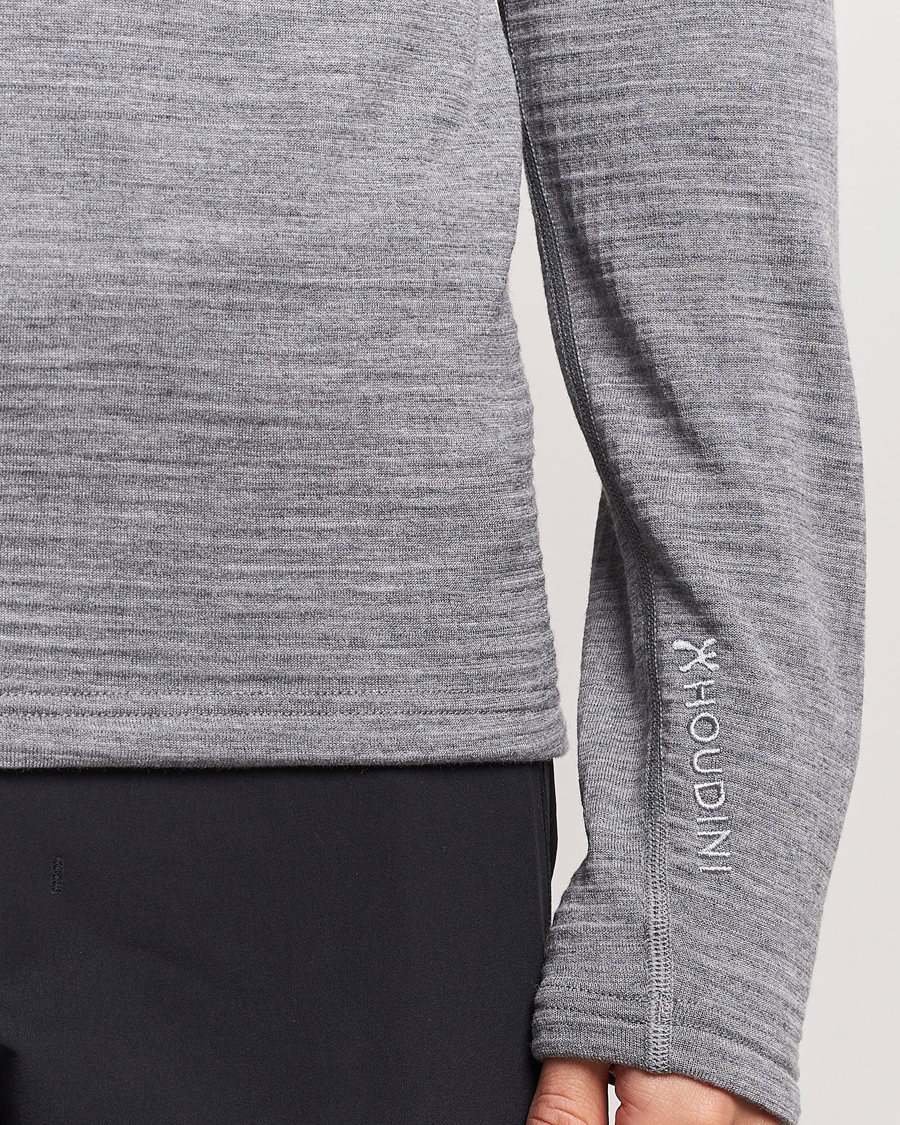 Uomini | Maglieria | Houdini | Desoli Merino Thermal Half-Zip College Grey