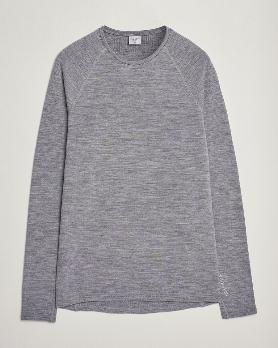 Uomini | Maglieria | Houdini | Desoli Merino Thermal Crew College Grey