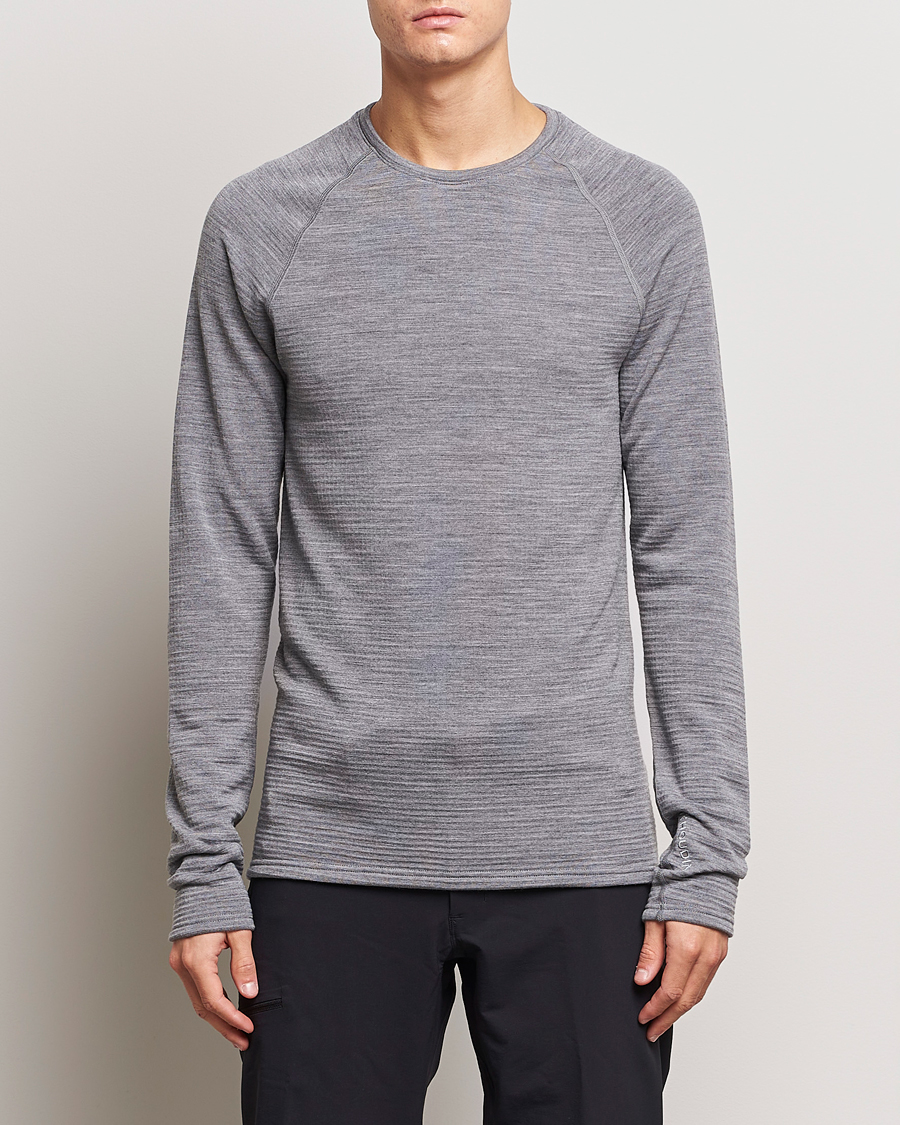 Uomini | Maglieria | Houdini | Desoli Merino Thermal Crew College Grey