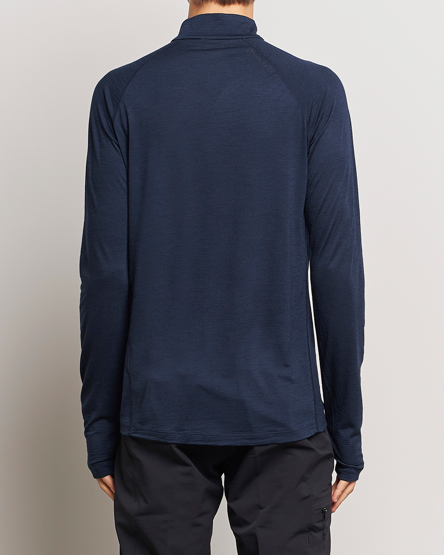 Uomini | Maglieria | Houdini | Desoli Merino Light Half Zip Blue Illusion