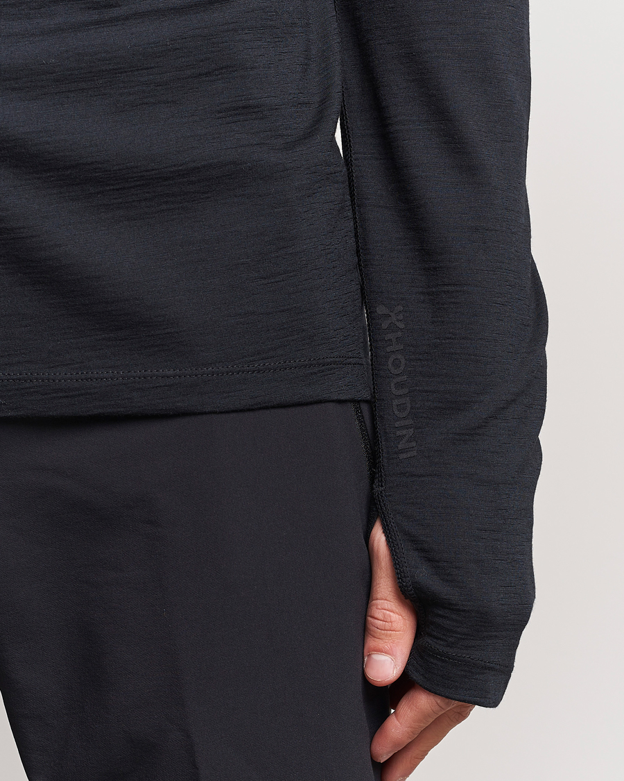 Uomini | Maglieria | Houdini | Desoli Merino Light Half Zip True Black
