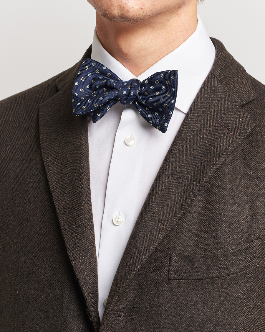 Uomini | E. Marinella Silk Bow Tie Navy | E. Marinella | Silk Bow Tie Navy