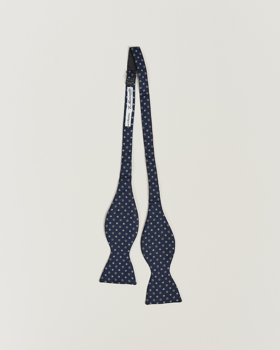 Uomini | E. Marinella Silk Bow Tie Navy | E. Marinella | Silk Bow Tie Navy