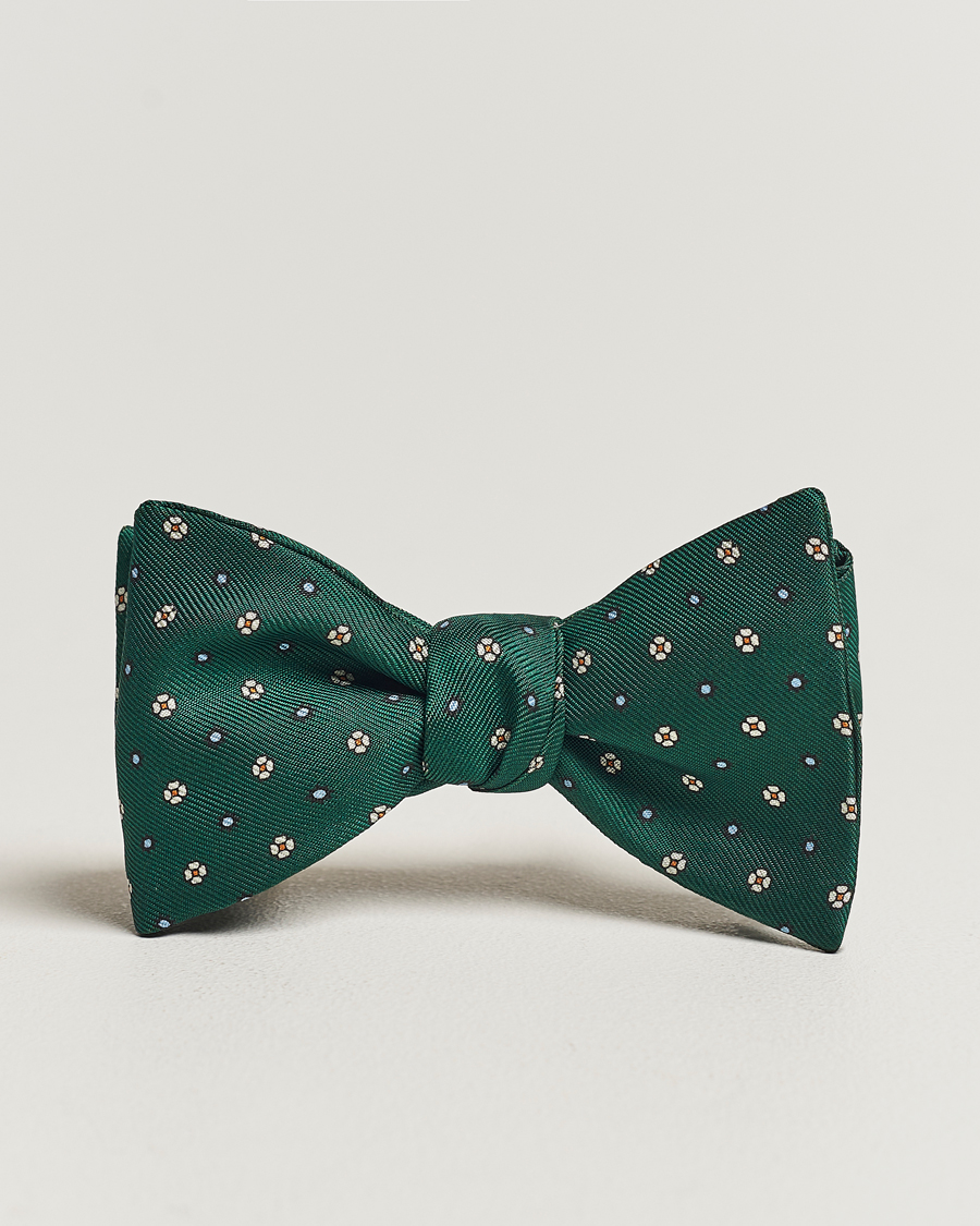Uomini | E. Marinella Silk Bow Tie Dark Green | E. Marinella | Silk Bow Tie Dark Green