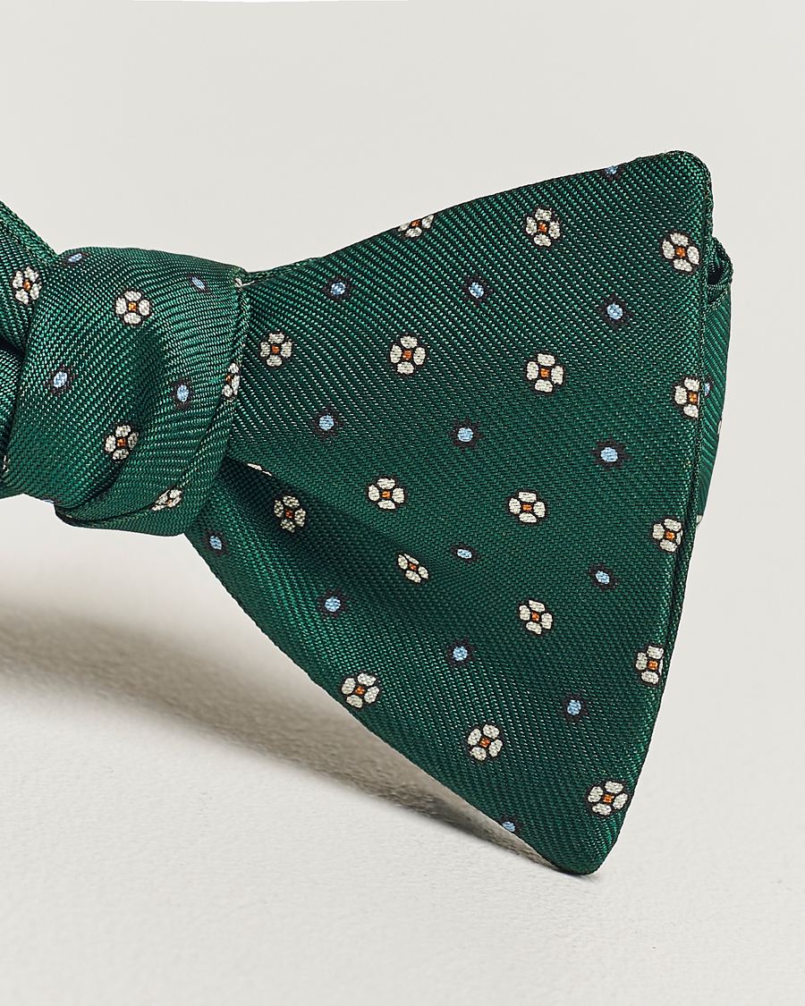 Uomini | E. Marinella Silk Bow Tie Dark Green | E. Marinella | Silk Bow Tie Dark Green