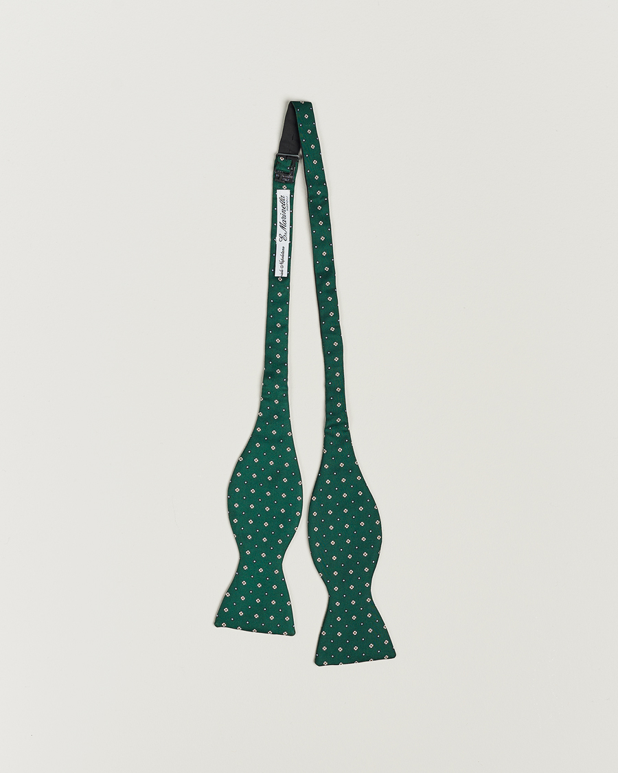 Uomini | E. Marinella Silk Bow Tie Dark Green | E. Marinella | Silk Bow Tie Dark Green