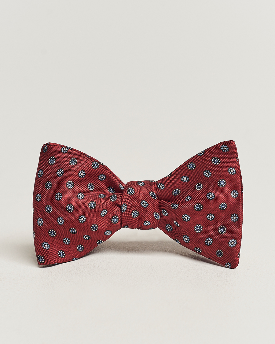 Uomini | E. Marinella Silk Bow Tie Burgundy | E. Marinella | Silk Bow Tie Burgundy