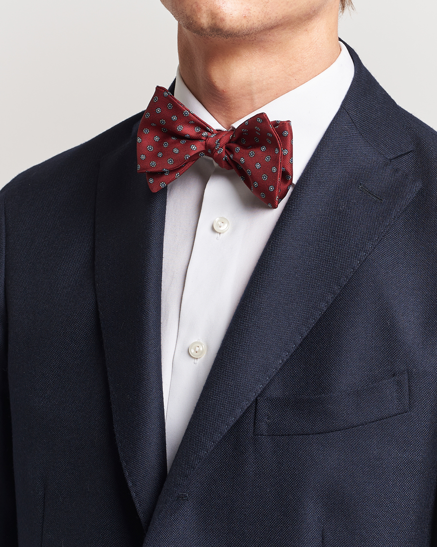 Uomini | E. Marinella Silk Bow Tie Burgundy | E. Marinella | Silk Bow Tie Burgundy