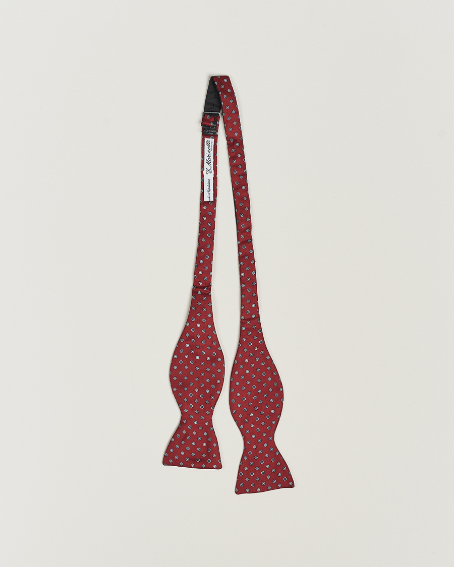 Uomini | E. Marinella Silk Bow Tie Burgundy | E. Marinella | Silk Bow Tie Burgundy