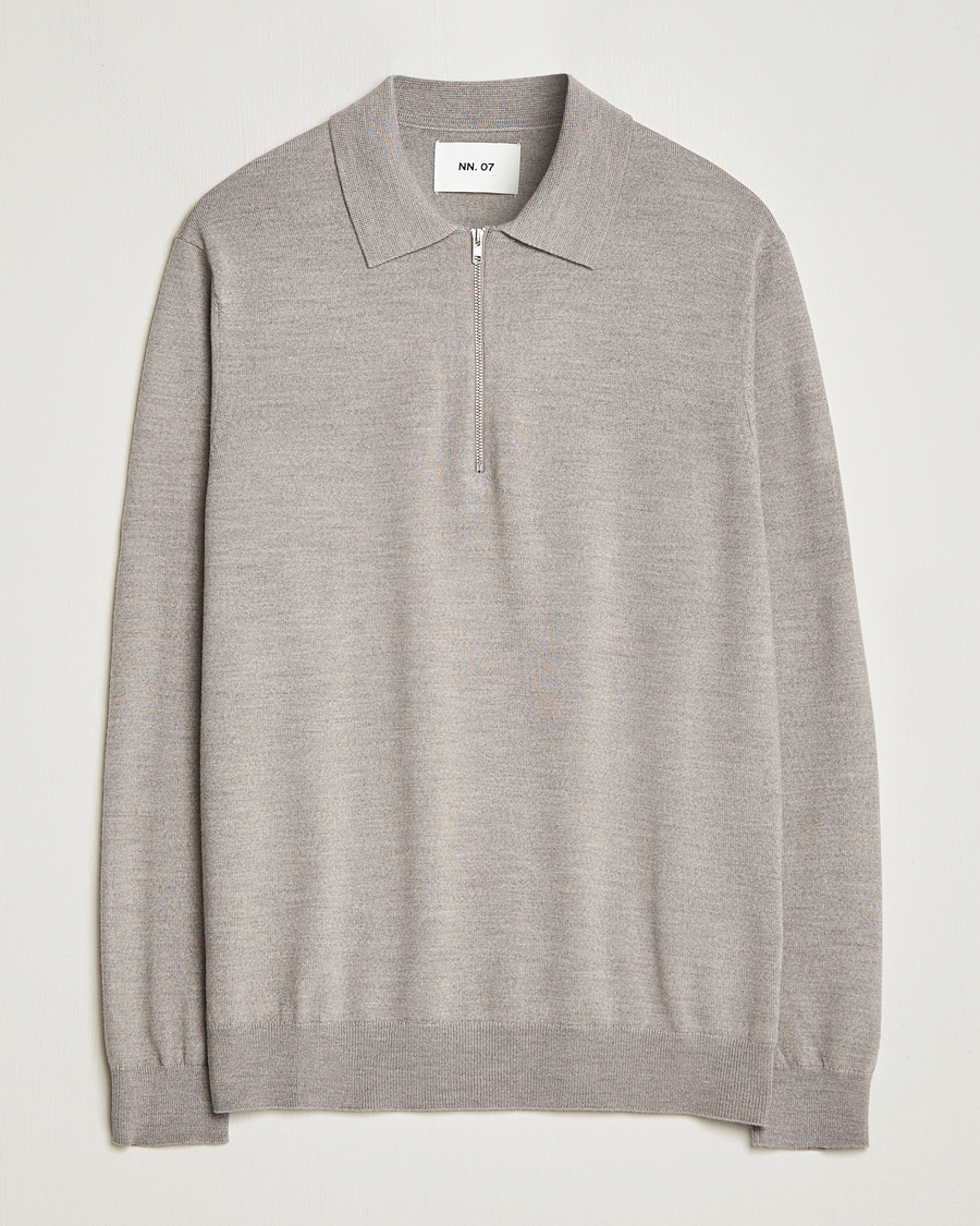 Uomini | Maglieria | NN07 | Sergio Half-Zip Polo Stone