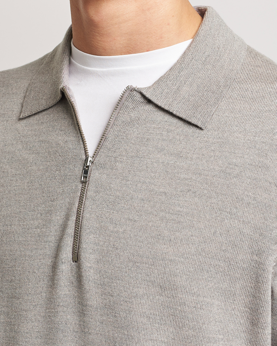 Uomini | Maglieria | NN07 | Sergio Half-Zip Polo Stone