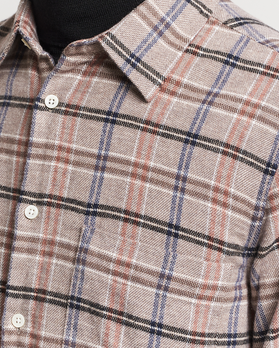 Uomini | Camicie | NN07 | Arne Checked Cotton Shirt Pastel