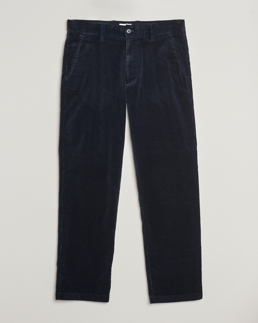 Uomini | Pantaloni | NN07 | Alex Regular Fit Corduroy Pants Navy Blue