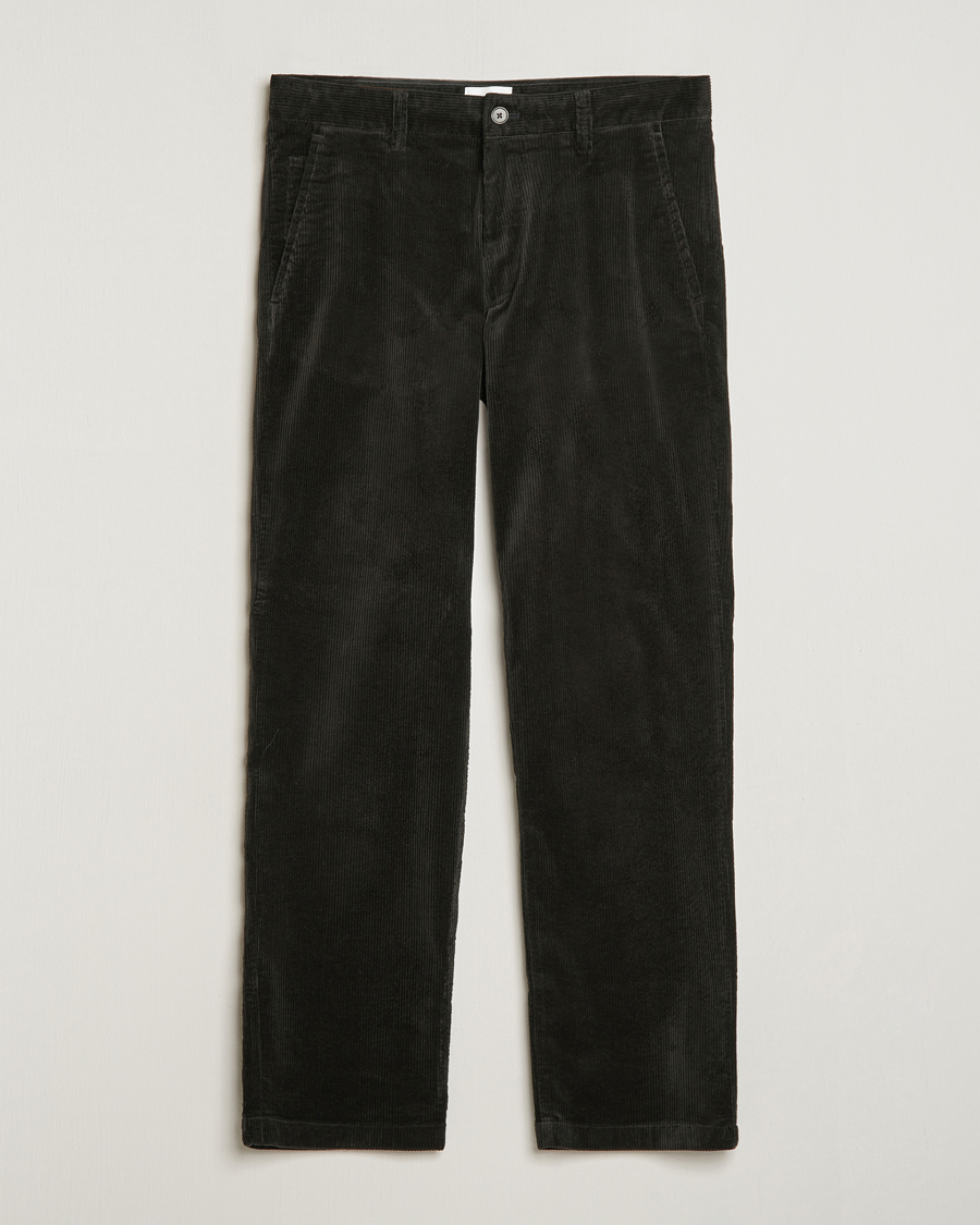 Uomini | Pantaloni | NN07 | Alex Straight Fit Corduroy Pants Dark Green