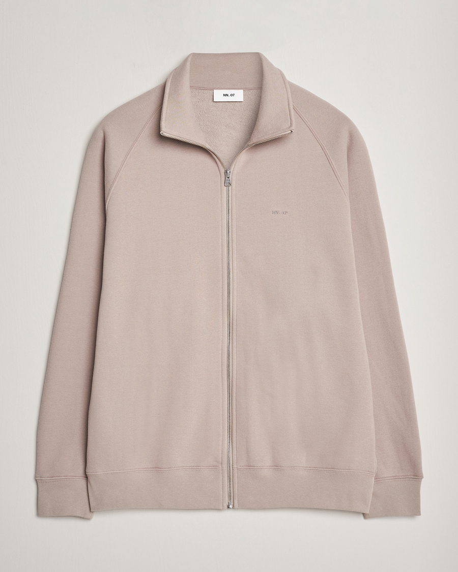 Uomini | Maglieria | NN07 | Carlo Full-Zip Sweatshirt Khaki Sand