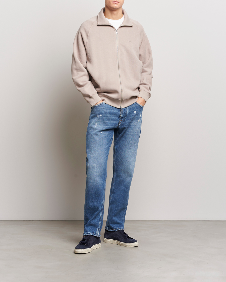 Uomini | Maglieria | NN07 | Carlo Full-Zip Sweatshirt Khaki Sand