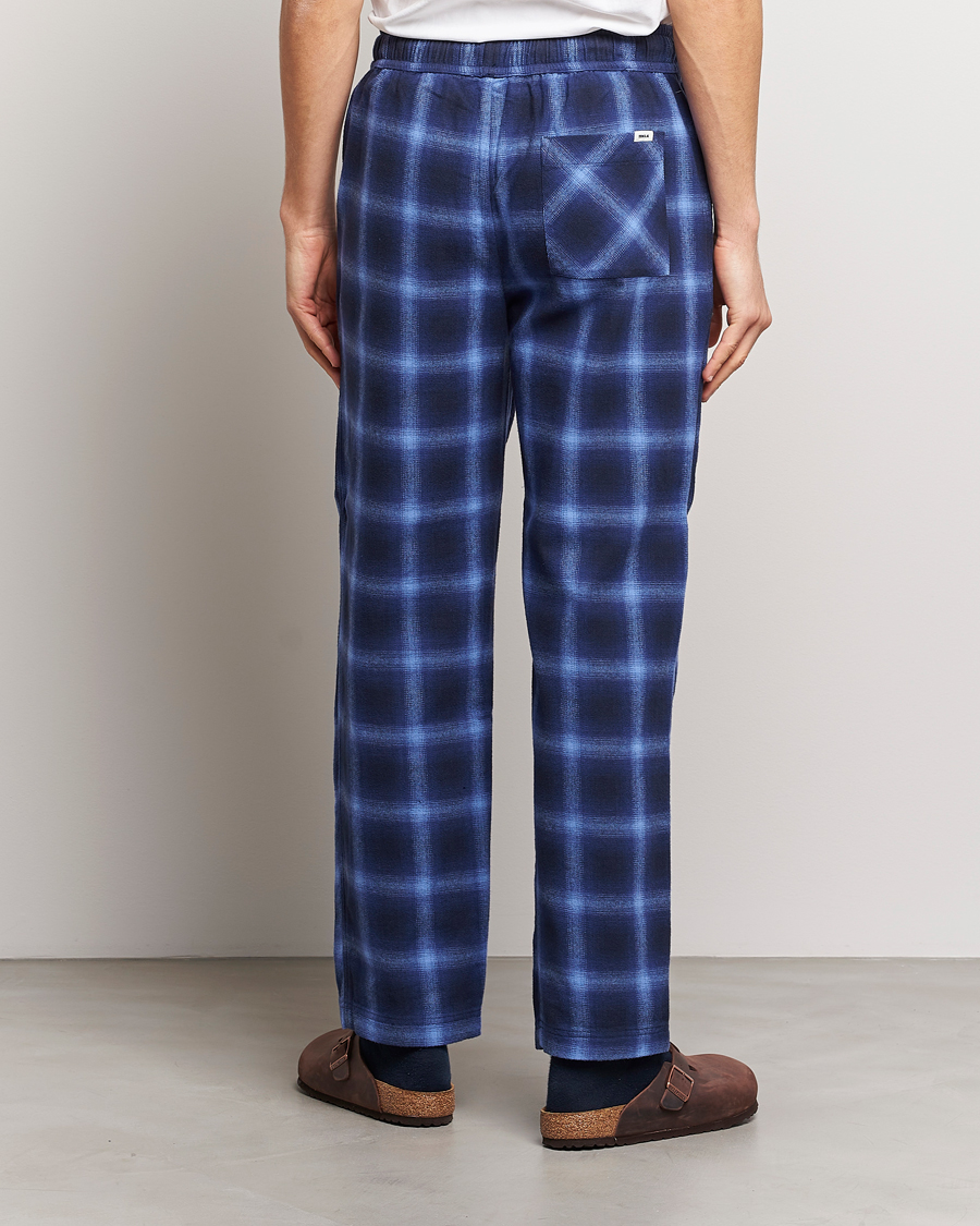 Uomini | Accappatoi & Pigiami | Tekla | Flannel Checked Pyjama Pants Navy/Blue