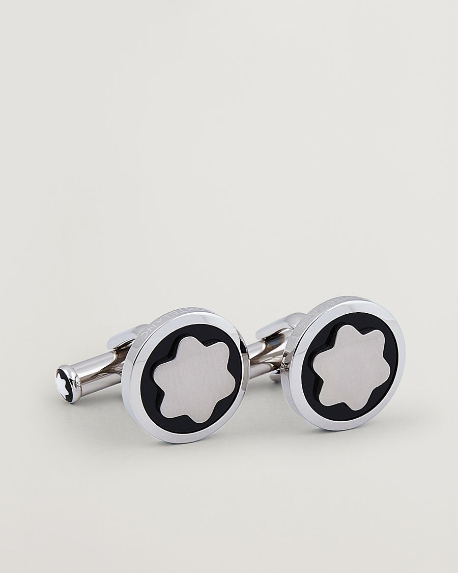 Uomini | Gemelli | Montblanc | Cufflinks Steel Snowcap Onyx