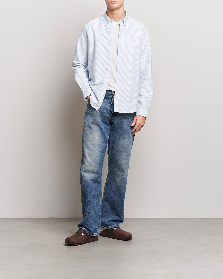 Uomini | Camicie | A.P.C. | Greg Striped Oxford Shirt Blue/White