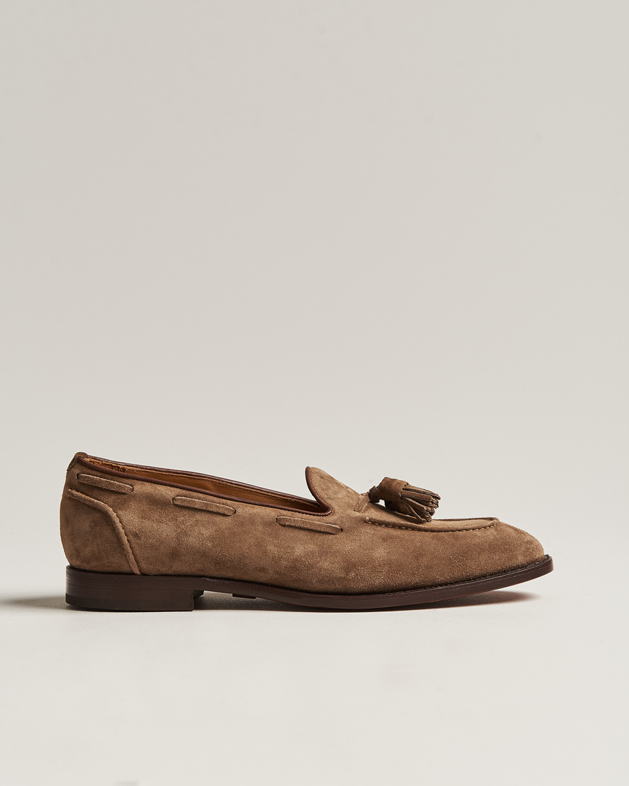 Uomini | Ralph Lauren Purple Label Suede Tassel Loafers Dark Brown | Ralph Lauren Purple Label | Suede Tassel Loafers Dark Brown