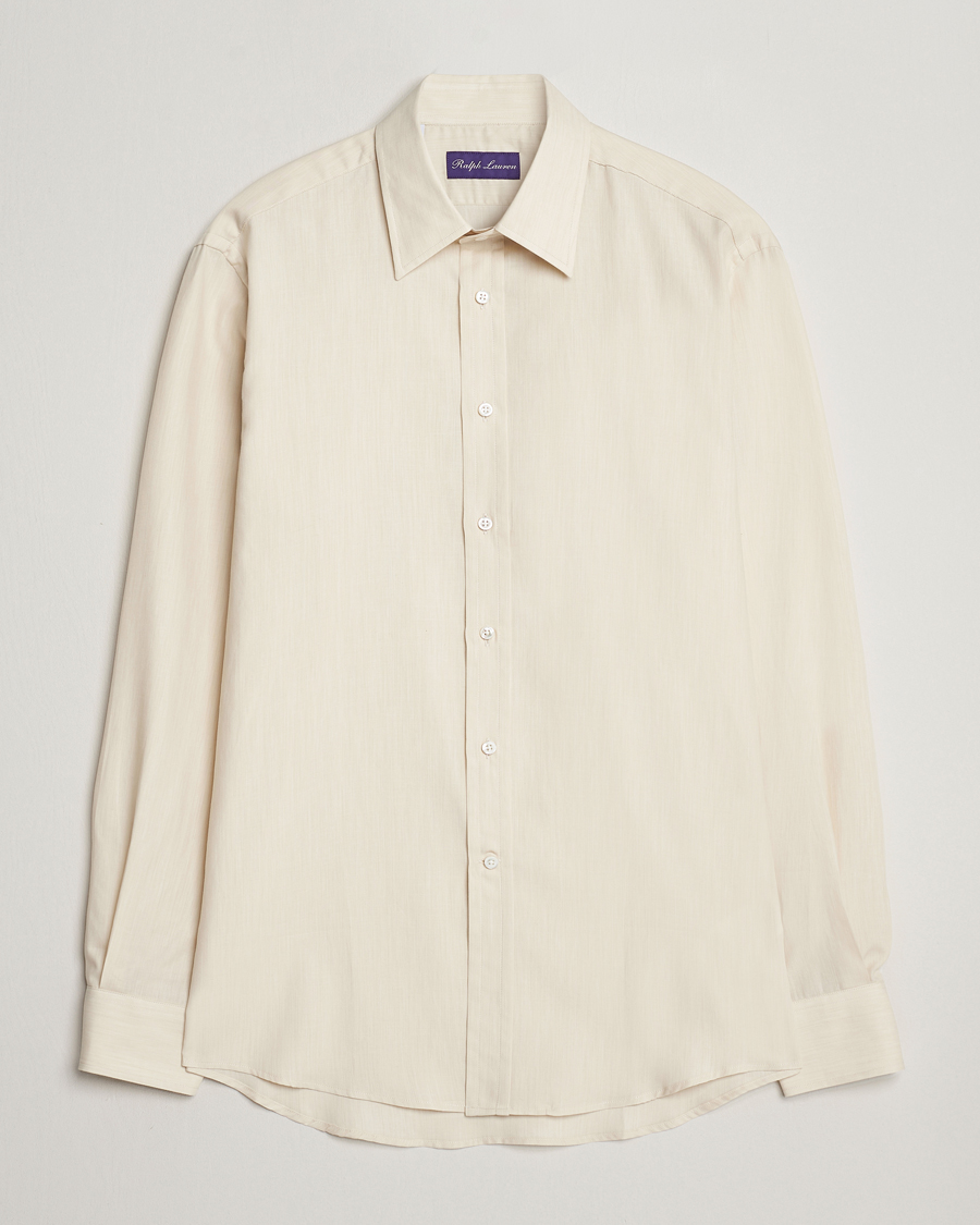 Uomini | Camicie | Ralph Lauren Purple Label | Soft Cotton Shirt Cream