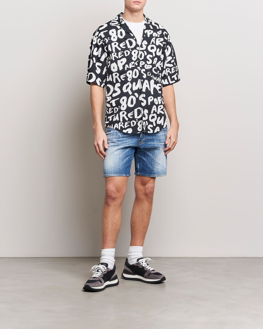 Uomini | Camicie | Dsquared2 | Pop 80's Bowling Shirt Black