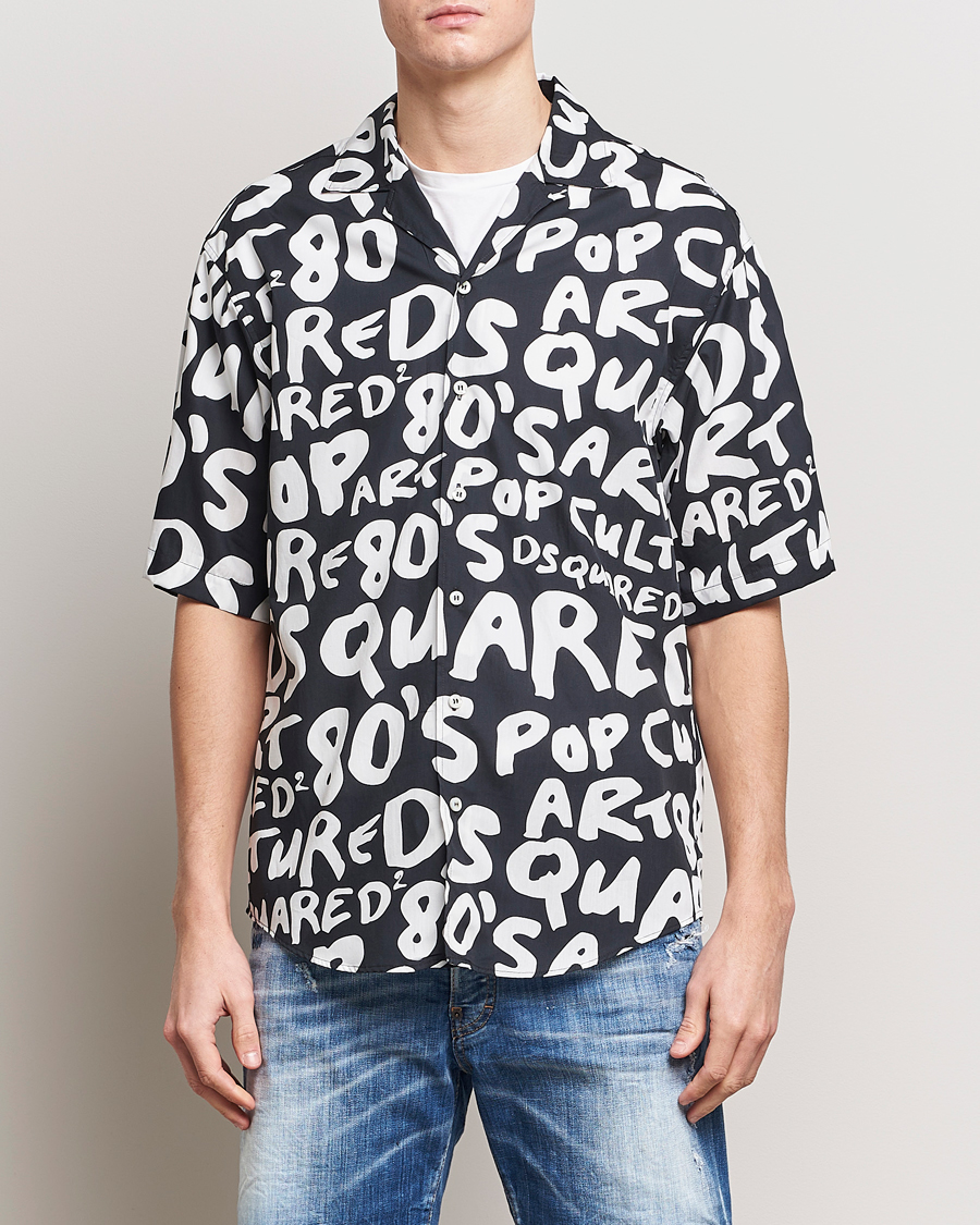 Uomini | Camicie | Dsquared2 | Pop 80's Bowling Shirt Black