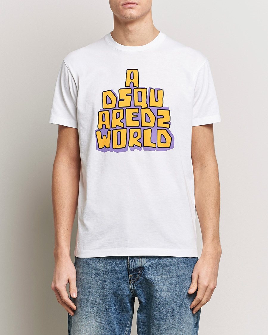 Uomini | T-shirt | Dsquared2 | Cool Fit Logo Crew Neck T-Shirt White