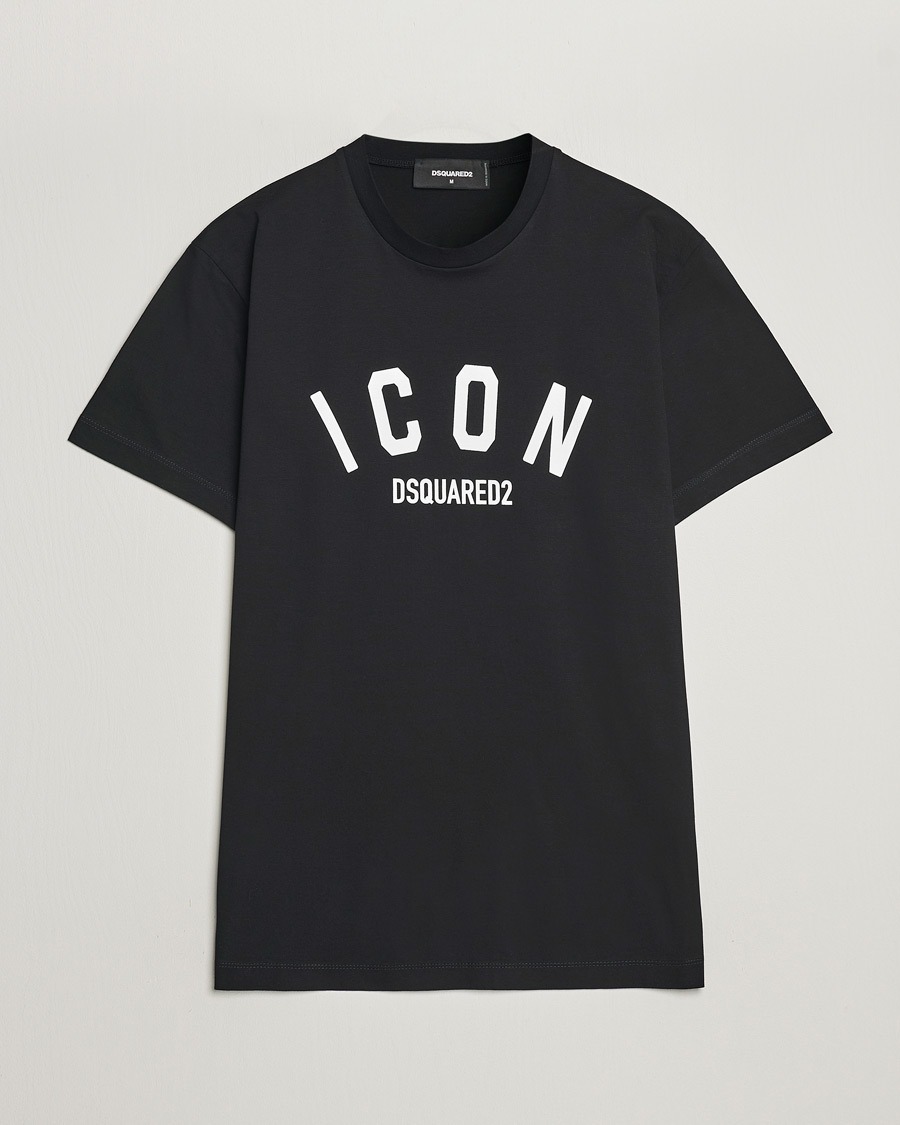 Uomini | T-shirt | Dsquared2 | Cool Fit Be Icon Crew Neck T-Shirt Black