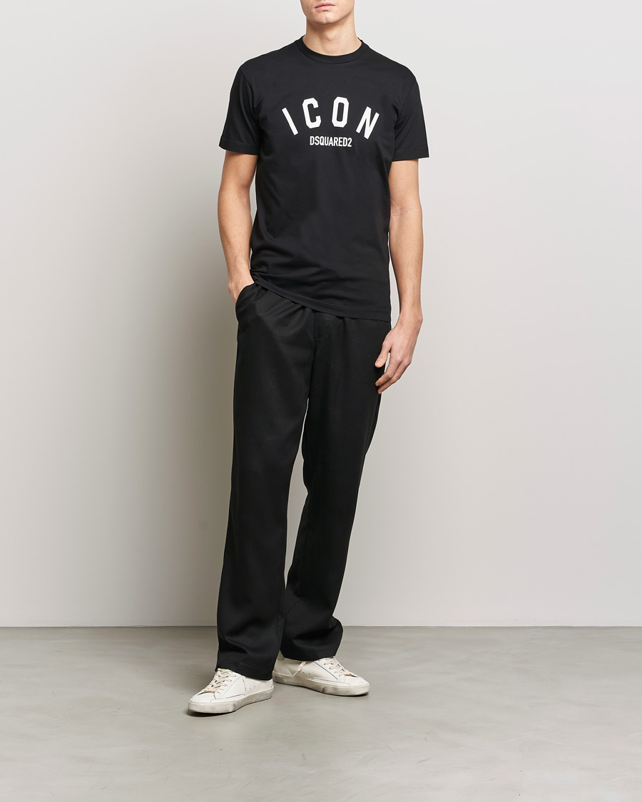 Uomini | T-shirt | Dsquared2 | Cool Fit Be Icon Crew Neck T-Shirt Black
