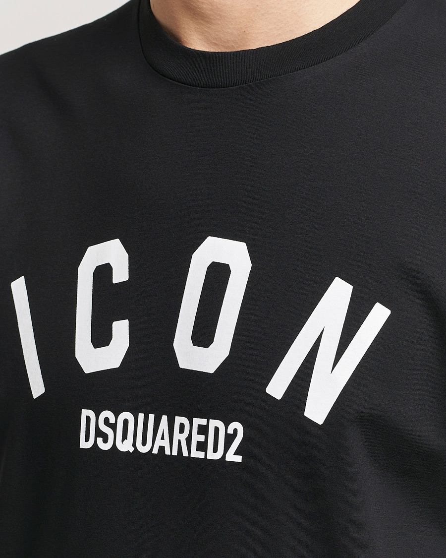 Uomini | T-shirt | Dsquared2 | Cool Fit Be Icon Crew Neck T-Shirt Black