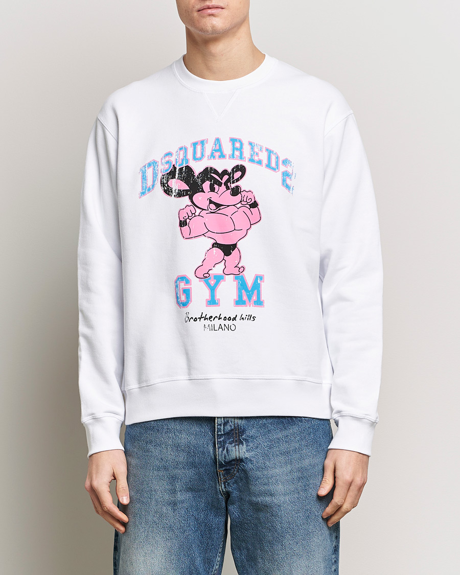 Uomini | Maglieria | Dsquared2 | Cool Fit Crew Neck Sweatshirt White