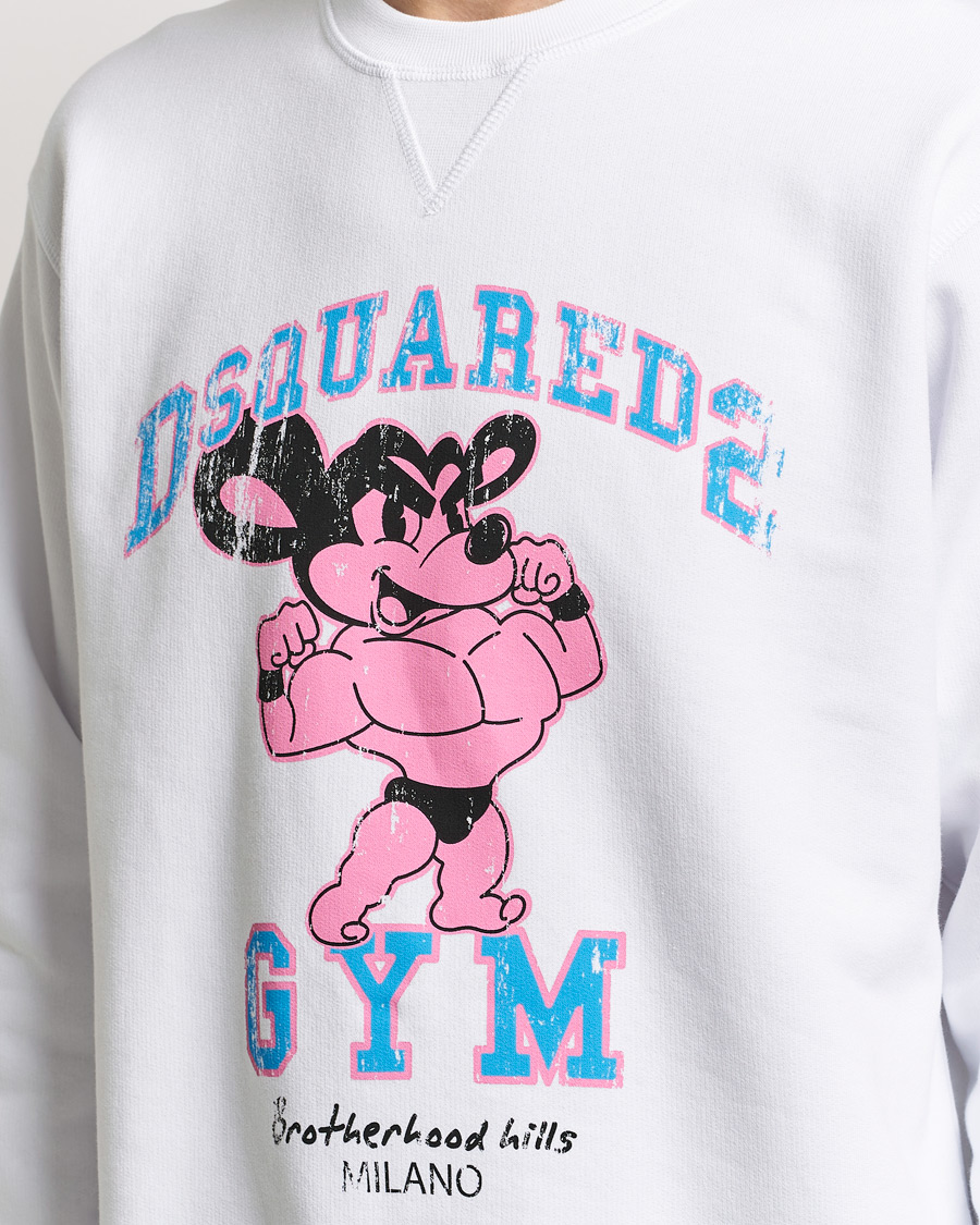 Uomini | Maglieria | Dsquared2 | Cool Fit Crew Neck Sweatshirt White