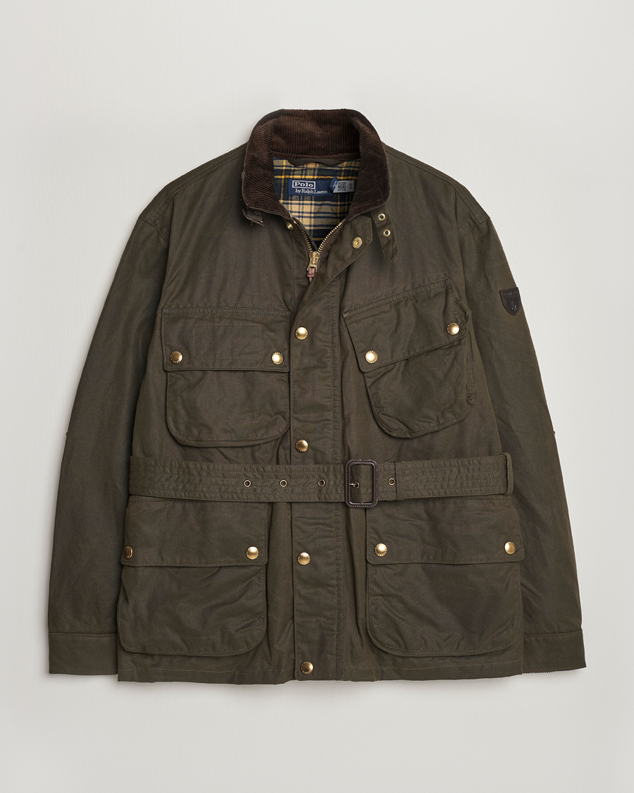 Uomini | Giacche | Polo Ralph Lauren | Waxed Field Jacket Oil Cloth Green