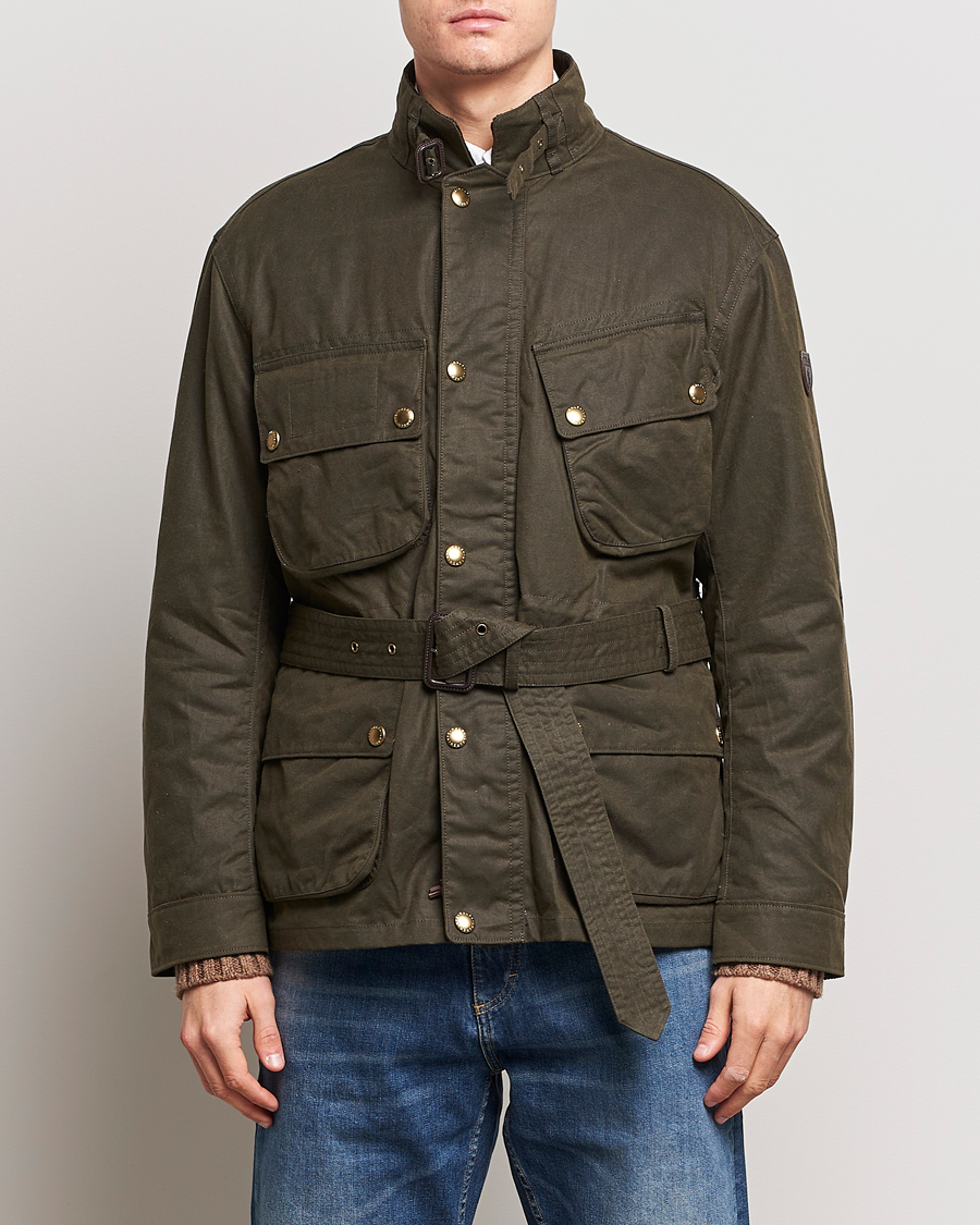 Uomini | Giacche | Polo Ralph Lauren | Waxed Field Jacket Oil Cloth Green