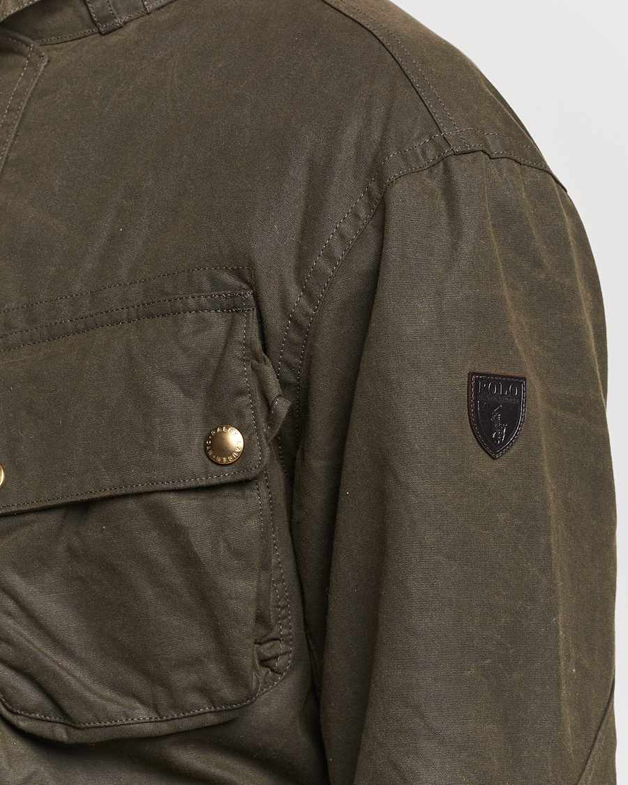 Uomini | Giacche | Polo Ralph Lauren | Waxed Field Jacket Oil Cloth Green