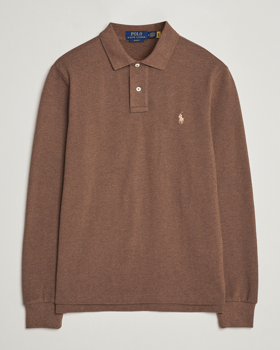 Uomini | Maglieria | Polo Ralph Lauren | Slim Fit Long Sleeve Polo Cedar Heather