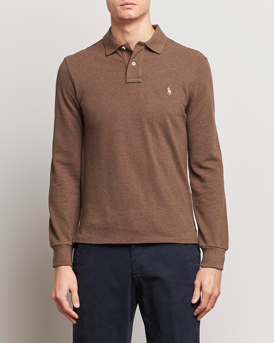 Uomini | Maglieria | Polo Ralph Lauren | Slim Fit Long Sleeve Polo Cedar Heather
