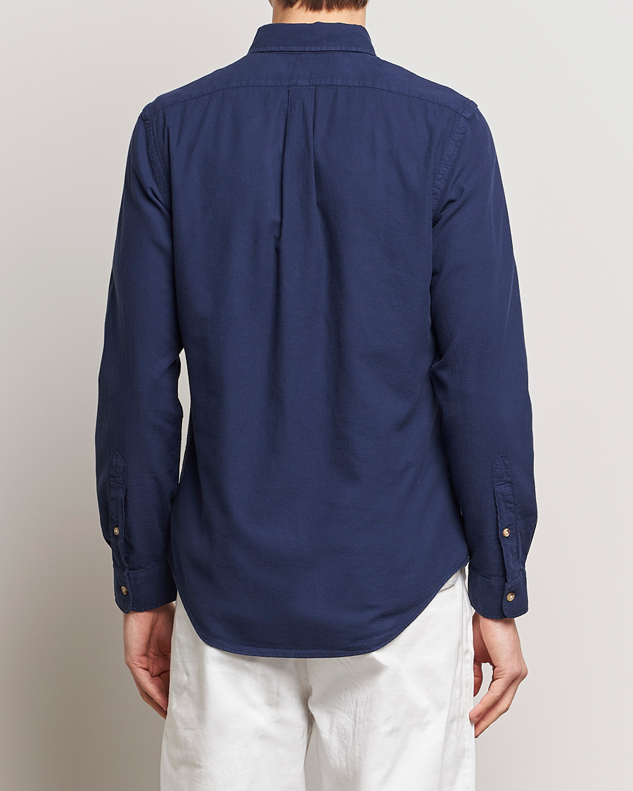 Uomini | Camicie | Polo Ralph Lauren | Slim Fit Cotton Textured Shirt Dark Indigo