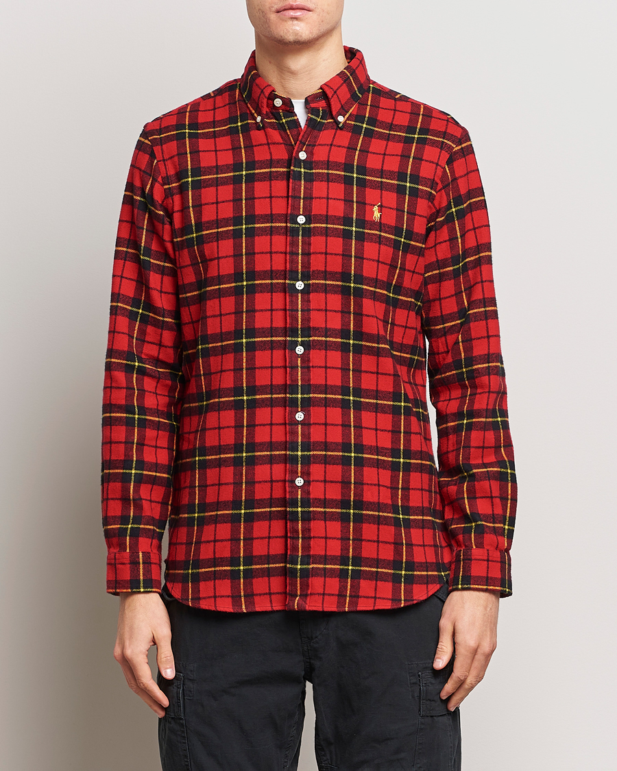 Uomini | Camicie | Polo Ralph Lauren | Lunar New Year Flannel Checked Shirt Red/Black