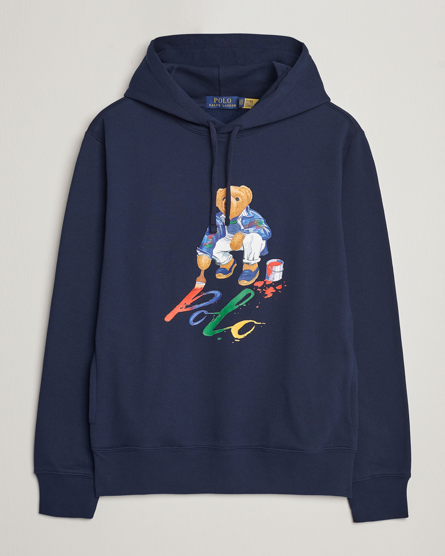 Uomini | Maglieria | Polo Ralph Lauren | Printed Bear Hoodie Cruise Navy