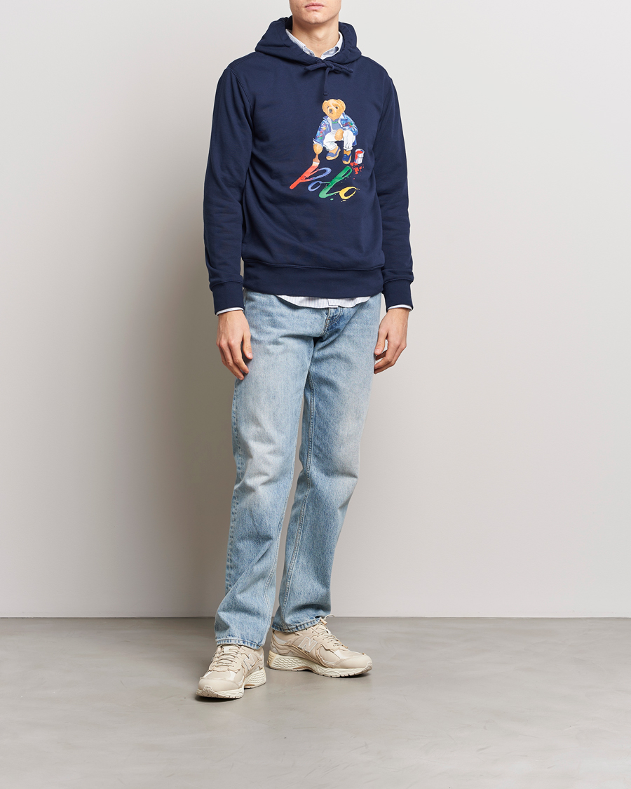 Uomini | Maglieria | Polo Ralph Lauren | Printed Bear Hoodie Cruise Navy