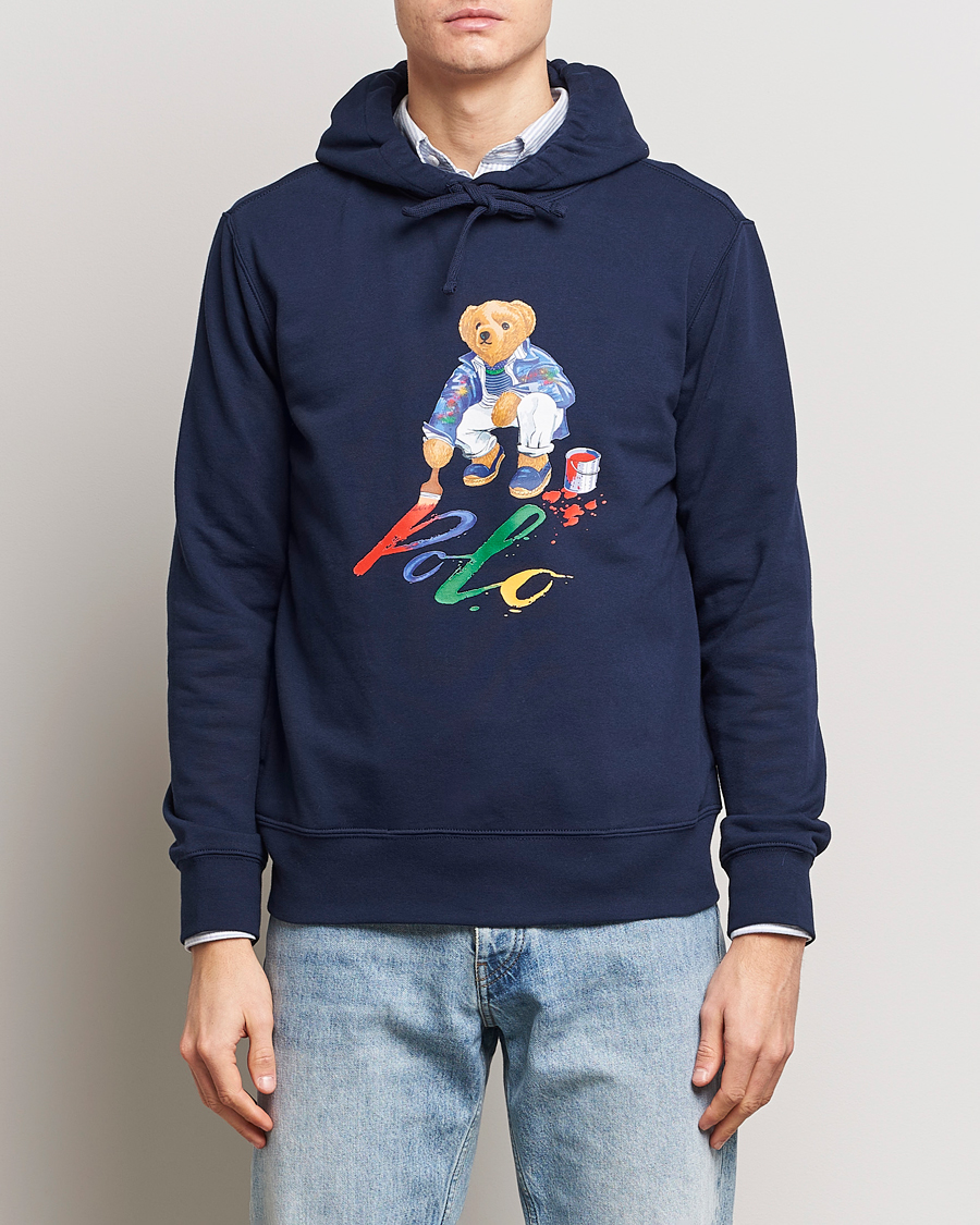 Uomini | Maglieria | Polo Ralph Lauren | Printed Bear Hoodie Cruise Navy