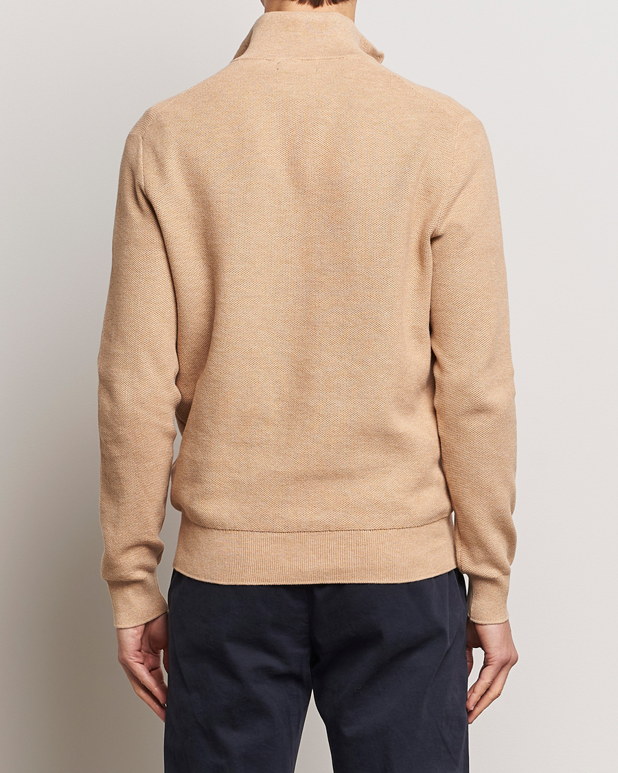 Uomini | Maglieria | Polo Ralph Lauren | Textured Half Zip Camel Melange