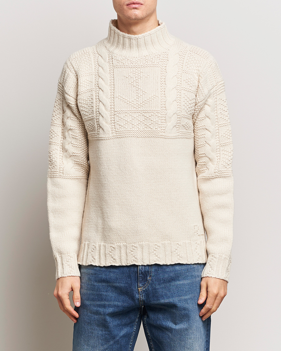 Uomini | Maglieria | Polo Ralph Lauren | Wool Knitted Aran Rollneck Cream