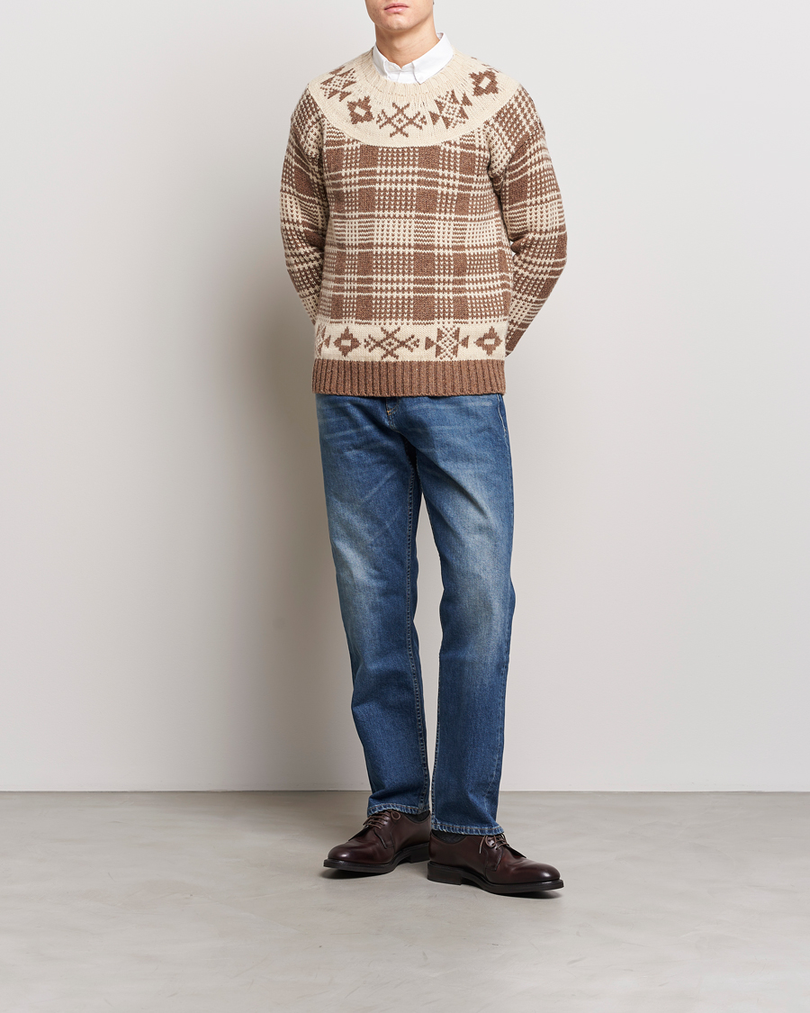 Uomini | Maglieria | Polo Ralph Lauren | Wool Knitted Crew Neck Sweater Medium Brown