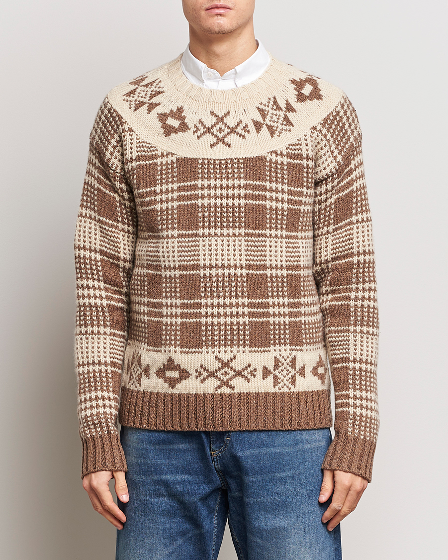Uomini | Maglieria | Polo Ralph Lauren | Wool Knitted Crew Neck Sweater Medium Brown