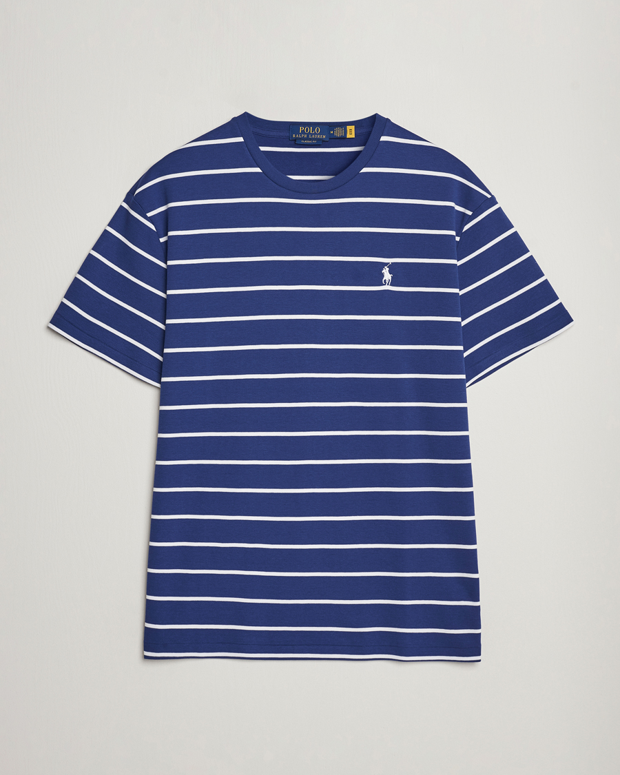 Uomini | T-shirt | Polo Ralph Lauren | Striped Crew Neck T-Shirt Blue/White