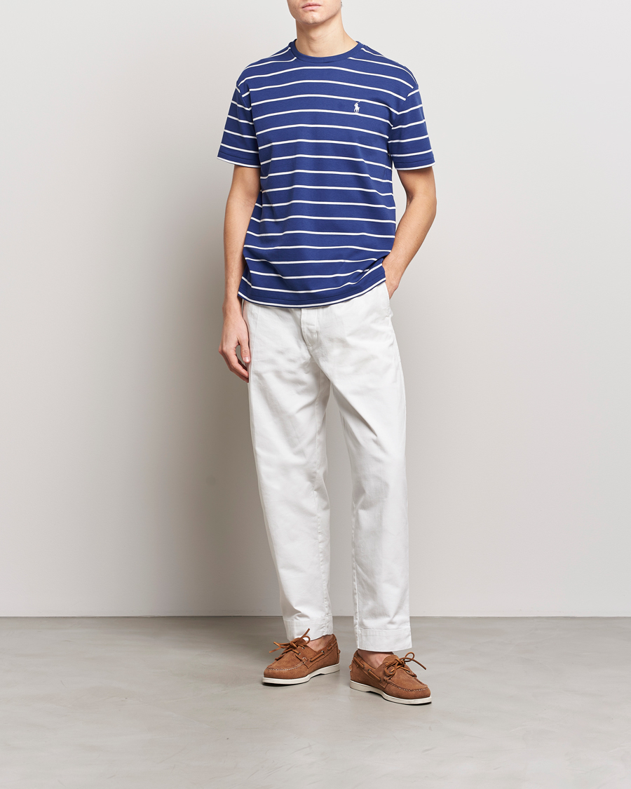 Uomini | T-shirt | Polo Ralph Lauren | Striped Crew Neck T-Shirt Blue/White