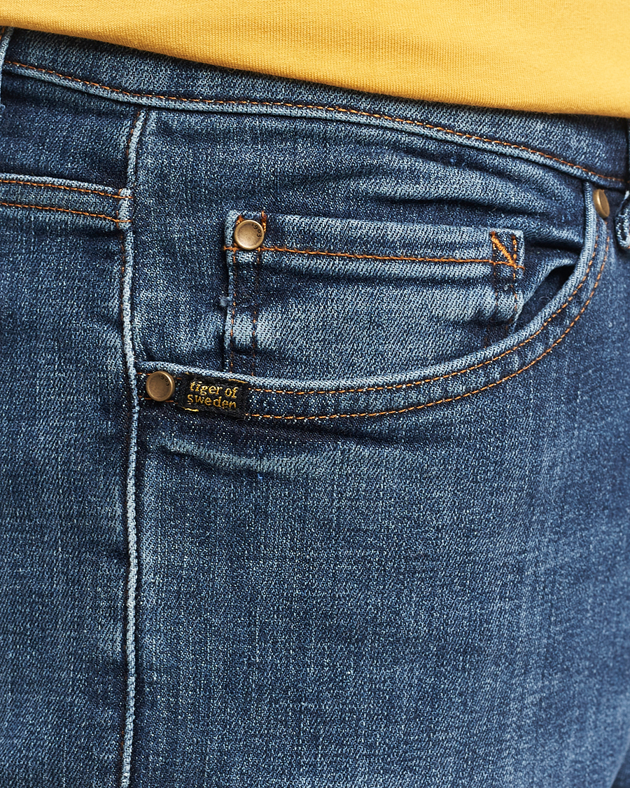 Uomini | Jeans | Tiger of Sweden | Evolve Stretch Cotton Jeans Midnight Blue